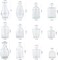 Glass Bud Vases Set of 12 – Mini Vintage Clear Vases for Wedding Centerpieces and Home Decor